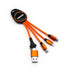 5 in 1 Multi Charging Cable, Short Universal USB Keychain Cable for Travel, Portable Nylon Braided Charging Cord