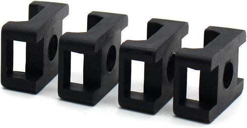 Black 9mm Cable Tie Mount Base Saddle Type Holder, Large Size 0.75 inch, Pack of 100, Screw Wire Bundle Holder