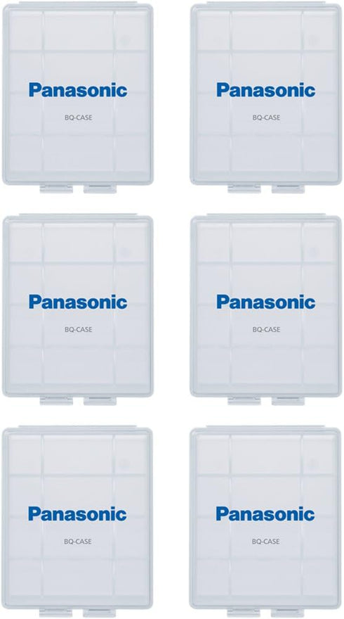 Panasonic BQ-CASE6SA Battery Storage Cases - 4AA or 5AAA Capacity, 6 Pack