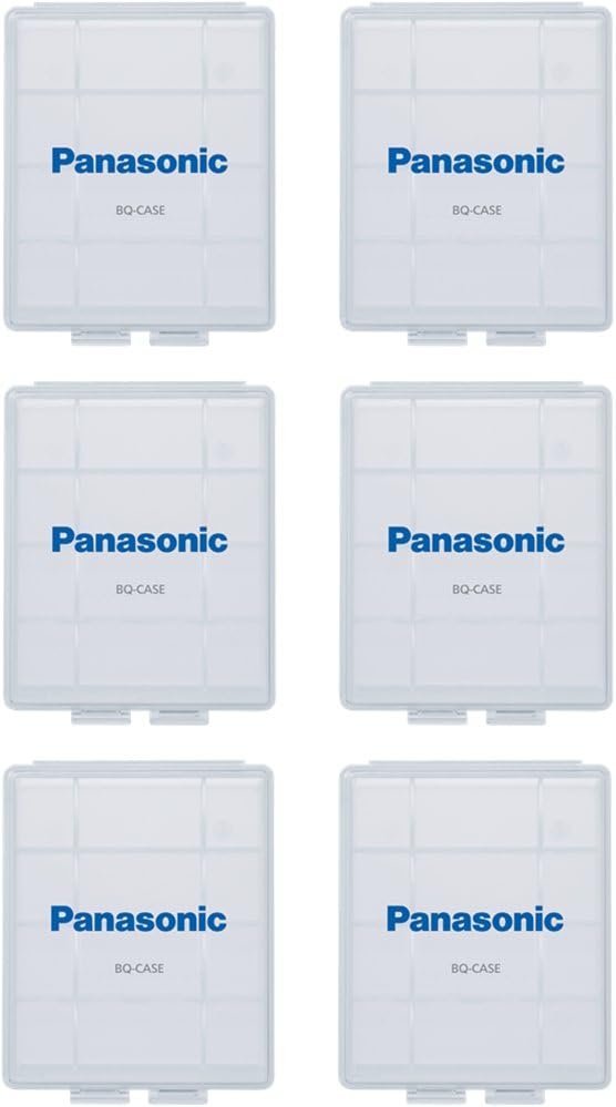 Panasonic BQ-CASE6SA Battery Storage Cases - 4AA or 5AAA Capacity, 6 Pack