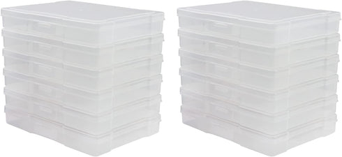 novelinks Transparent 5" x 7" Photo Storage Boxes, Organizer Cases for Photos, Picture Keeper Storage