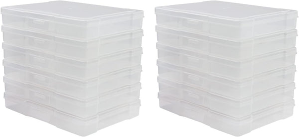 novelinks Transparent 5" x 7" Photo Storage Boxes, Organizer Cases for Photos, Picture Keeper Storage