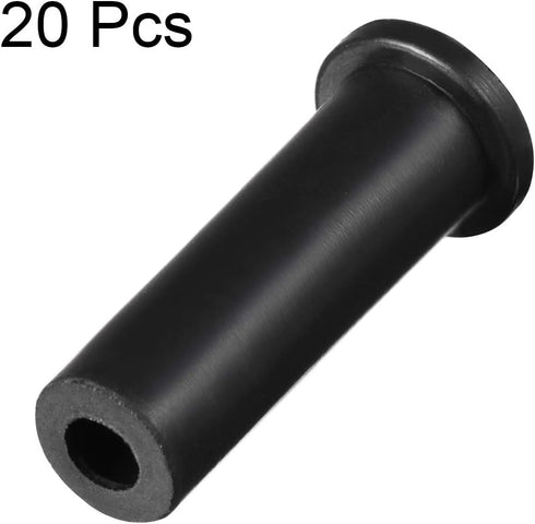 uxcell 20pcs 10-6mm PVC Strain Relief Cord Boot Protector 39mm for Power Tool Black
