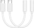 Lezaface USB-C to 3.5mm Female Headphone Jack Adapter, 2Pack, Compatible with iPhone 15/15 Plus/15 Pro/15 Pro Max