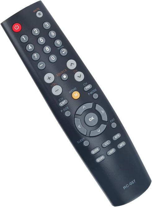 RC-057 Replace Remote Control for Coby TV Models TFTV1925, TFTV2425, TFTV1525, TFTV2225, TFTV3225, and More