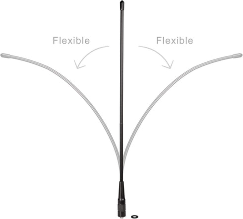 BINGFU 136-174MHz 400-470MHz 2-Pack BF-F8HP UV-5R UV-82 BF-888S Dual Band VHF UHF Ham Radio Antenna Walkie Talkie