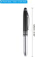 PATIKIL Ballpoint Pen with Stylus Tip and LED Flashlight, 3 Pack 3 in 1 Metal Pen Black Ink 1.0mm Medium Point Stylus Pen for Touch Screens, Black