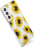 Phone Case for Galaxy S22, Clear Sunflower Pattern Cute Floral Soft TPU Back Cover, 6.1 Inch