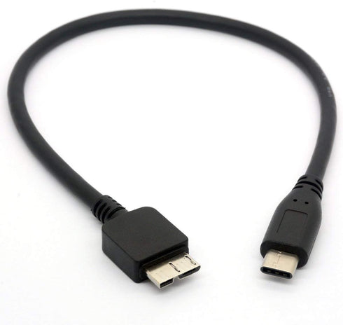 USB 3.1 Type C to Micro USB Cable (30 cm) for WD My Passport HDD Hard Disk - USB C to Micro B.