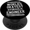 World's Okayest Hydraulic Engineer Graphic, Funny PopSockets Standard PopGrip