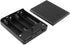 DGZZI 4xAA Battery Box, 4 Slots Black Storage Cases with Cover ON/Off Switch and USB Socket