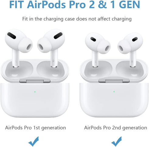3 Pairs Replacement Ear Tips Compatible with AirPods Pro and AirPods Pro 2, Updated Ear Buds Silicone Tips Including AirPods Cleaner Brush with Portable Storage Case (XS)