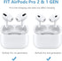 3 Pairs Replacement Ear Tips Compatible with AirPods Pro and AirPods Pro 2, Updated Ear Buds Silicone Tips Including AirPods Cleaner Brush with Portable Storage Case (XS)