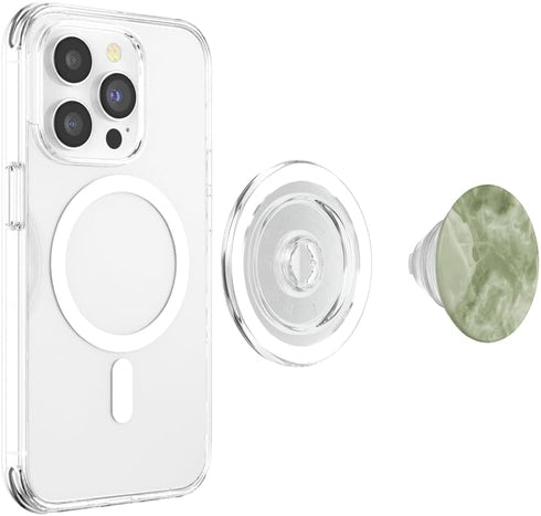 Green Sage Phone Case Gifts Sage Green Pattern PopSockets PopGrip for MagSafe