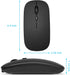 UrbanX 2.4GHz & Bluetooth Mouse, Rechargeable Wireless Mouse for Samsung Smart TV, Laptop, PC, Mac, Black