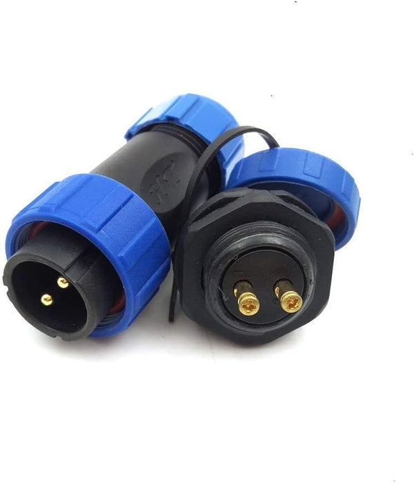 Uonecn 3 Pcs SP2110 2 Pin IP67 Waterproof LED Power Wire Connector Screw Press Aviation Connector