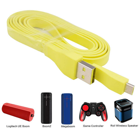 Replacement Charger Cable for UE Boom, Boom2, Megaboom, Wonderboom, Miniboom, Ultimate Ears Roll Speaker (Yellow 3.9FT)