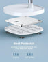 LISEN White Desk Organizers and Accessories, Adjustable Cell Phone Stand for 4-10in iPhone 13 Pro iPad Kindle Samsung