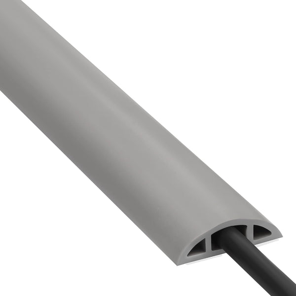 Floor Cord Cover 4ft, Gray Cable Management Cover, Prevent Cable Trips, Wire Protector for Electric Power Cords