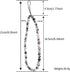 C&L Accessories Beaded Phone Charm, Handmade Natural Gemstone Cell Phone Lanyard Wrist Strap