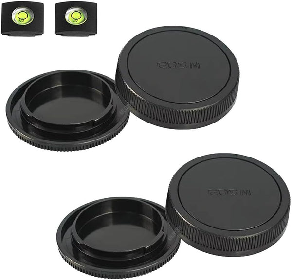 Body Cap & Rear Lens Cover for Canon EF-M Mount Camera and Lens, Compatible with Canon EOS M50 Mark II M200 M100 M50 M6