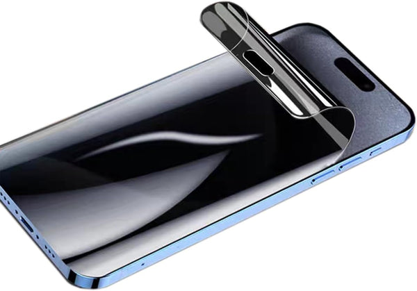2Pack Hydrogel Screen Protector for iPhone 15 Pro Max | Anti-Spy, Case Friendly, High Sensitivity Soft TPU Film