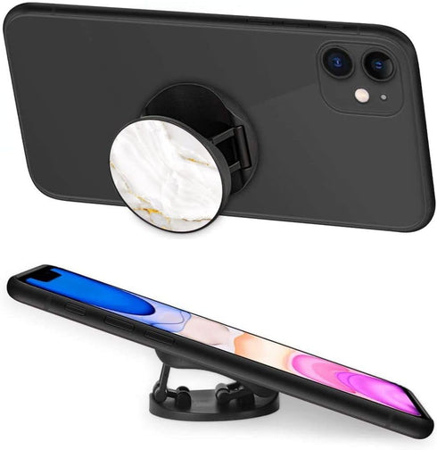 4 Pack Phone Grip, Finger Expanding Kickstand Holder for Smartphone - Pink White Rose Gold Marble