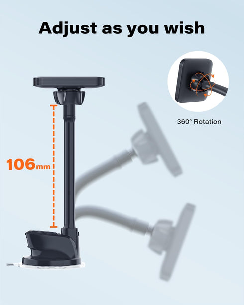 APPS2Car MagSafe Car Mount, Hands Free Magnetic Phone Mount, 360° Rotation for Cell Phone, Compatible with iPhone 15 14
