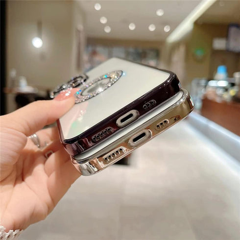 Casechics Luxury Glitter Bling Case for iPhone 11, Rhinestone Bumper Camera Lens Protection, Gold
