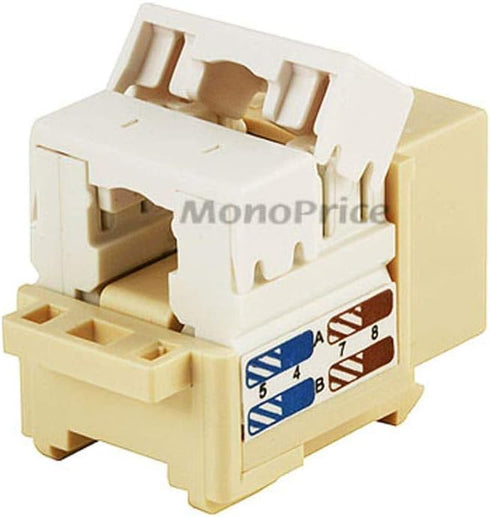 Monoprice Cat6 Punch Down Keystone Jack for 22-24AWG Solid Wire, Beige