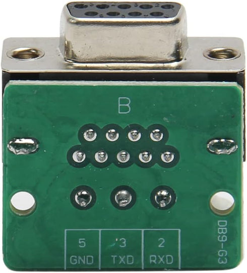 Fielect D-sub DB9 Breakout Board Connector, 9 Pin 2 Row Female Port, Solderless Terminal Block Adapter, 1PCS