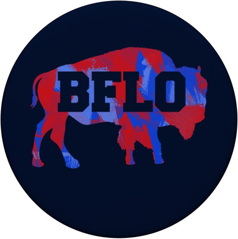 PopSockets BFLO Red and Blue Brush Strokes Bison Buffalo NY Graphic Standard PopGrip