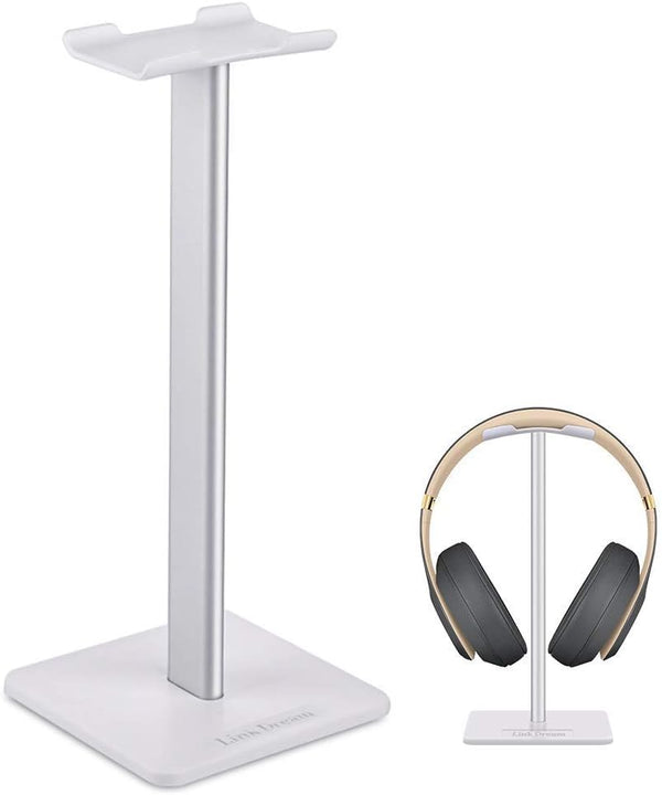 Headphone Stand Headset Holder with Aluminum Supporting Bar - Flexible Anti-Slip Earphone Stand for All Headphones