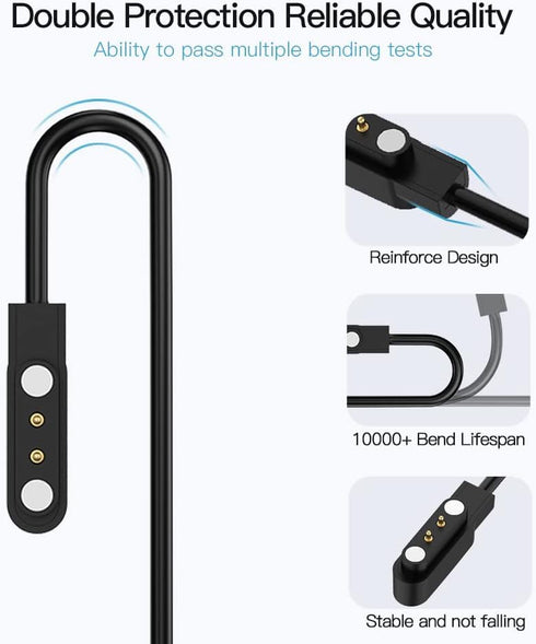 E ECSEM Charging Cable for Tiunua Dog Bark Collar, High Speed Magnetic Replacement USB Charger Cord