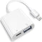 Apple MFi Certified Lightning to USB Camera Adapter with Charging Port, USB 3.0 OTG Cable for iPad, Compatible with