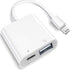 Apple MFi Certified Lightning to USB Camera Adapter with Charging Port, USB 3.0 OTG Cable for iPad, Compatible with