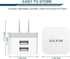 AILKIN 2Pack USB Wall Charger Plug, 2.4A Dual Port Fast Charging Station for iPhone 15 14 13 12 Pro Max
