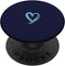 Blue Minimalist Heart Navy Blue PopSockets Standard PopGrip