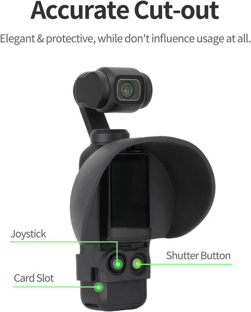 Pocket 3 Screen Sun Hood Sunshade for DJI Osmo Pocket 3 Camera, Lens Sunshade Cover Protector