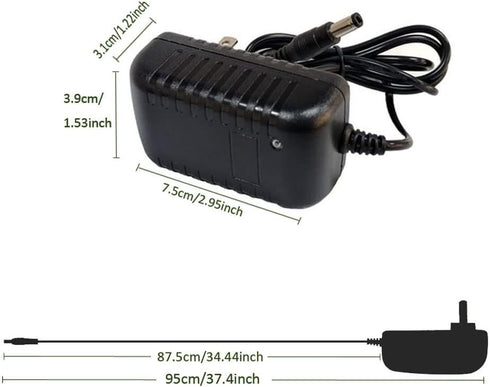 NC 9V 2000mA Power Supply 100-240V AC to 9Volt DC Switching Adapter 5.5 X2.52.1mm US Plug Black