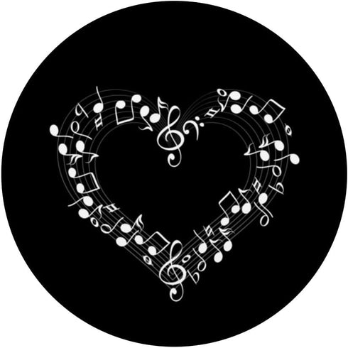 Musical Heart Love Notes Symbol PopSockets Swappable PopGrip for Musicians Gift