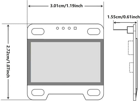 ideaspark 0.96 inch 128x64 SSD1306 4 OLED Display Module with Protector Case Screen Board with Pins Soldered Work Great