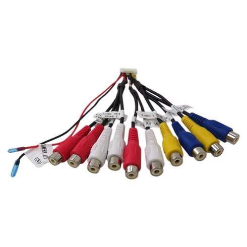Dual XDCPA10BT Cord Assembly Harness, 18 Pin Connector Video AV Input Output Multicolored