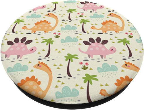 Cool Dinosaurs Pattern Design PopSockets Standard PopGrip - Dino and Rhino Gifts for Kids