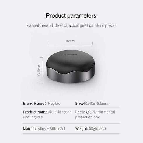 Laptop Cooling Pad, Hagibis Ergonomic Stand, Portable Magnetic Foot Heat for MacBook Pro