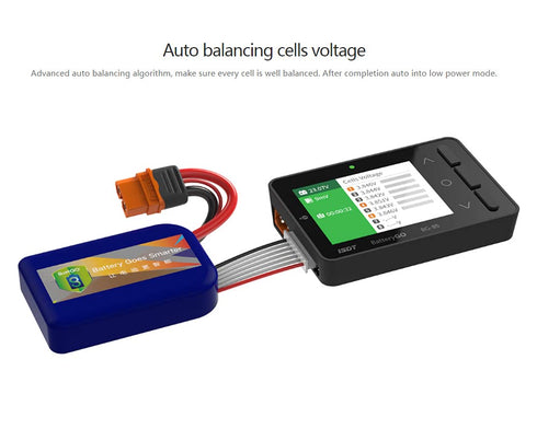 ISDT BG-8S BattGo Battery Meter, LCD Display Digital Battery Capacity Checker for NiMH, LiPo, Life, Li-ion