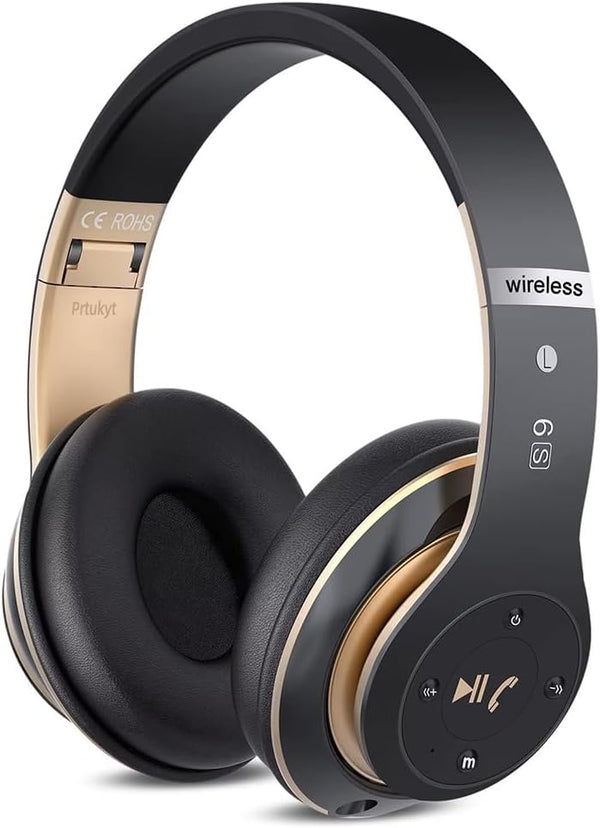 6S Wireless Bluetooth Headphones Over Ear, Hi-Fi Stereo Foldable Headsets with Built-in Mic, Volume Control, FM