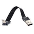 chenyang Micro USB Flat Cable - USB 2.0 Male to Micro USB Male 90 Degree UP Angled Ribbon Flex Extension Cable Adapter,