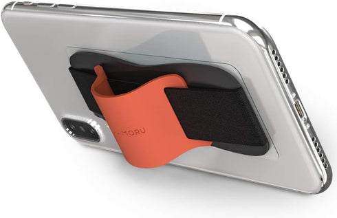 Sinjimoru Phone Grip with Silicone Band Comfortable One-Hand Holder & Kickstand for Smartphones, Tablets, and eReaders