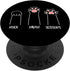 Cute Pink Paw Rock Paper Scissors Hand Game PopSockets Swappable PopGrip